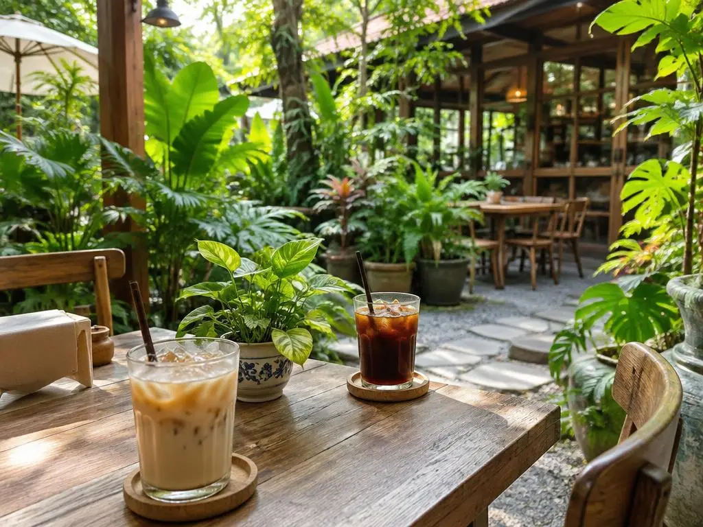 คาเฟ่สวนร่มรื่น