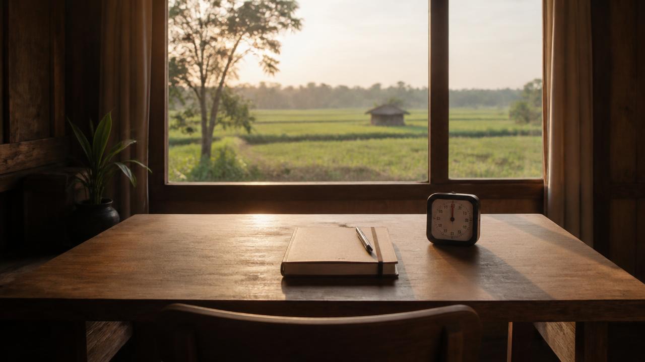บรรยากาศแพ็กเกจ Deep Work by the Mekong